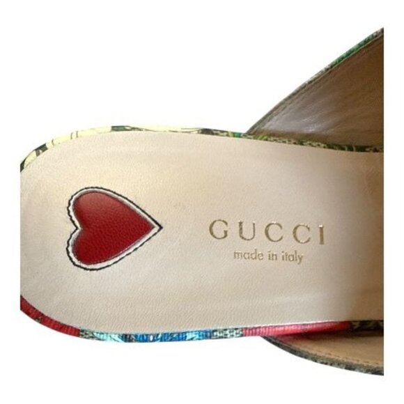 GUCCI Princetown GG Horsebit Flora Loafer Mule EU 36.5 US 6.5 Multicolor Floral - Picture 8 of 10
